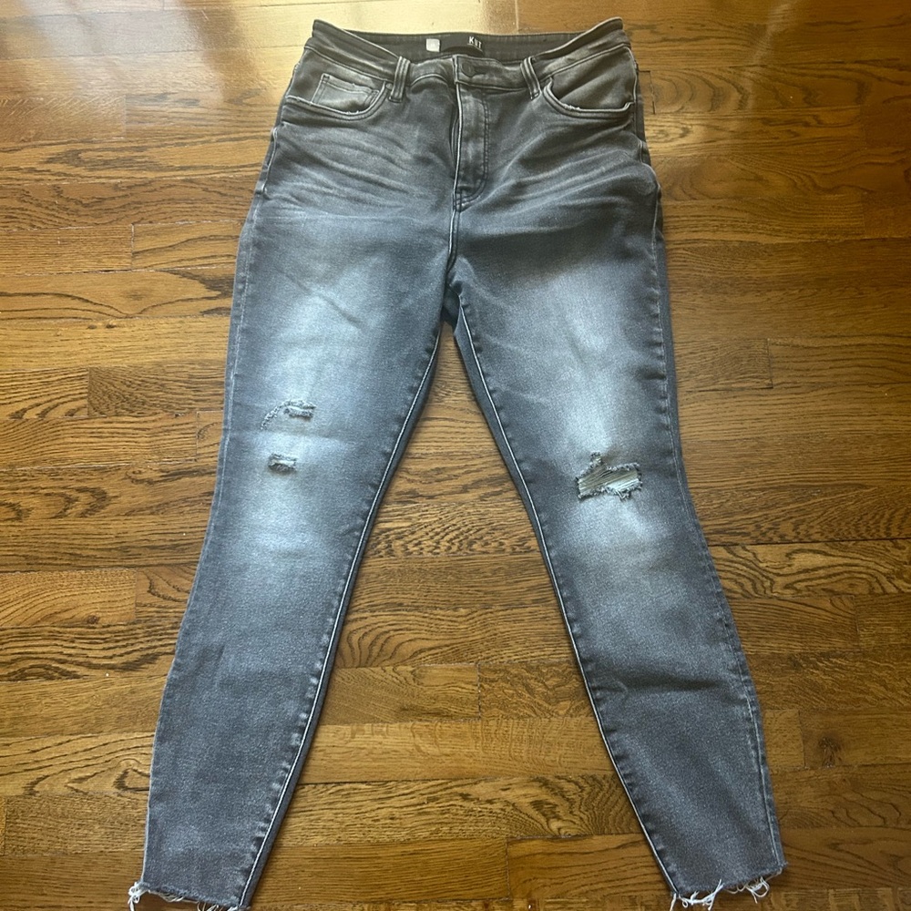 Kut from the Kloth Grey high rise ankle skinny size 14